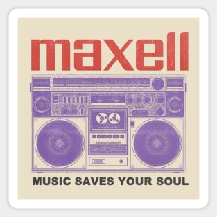 vintage retro 80s maxell Sticker